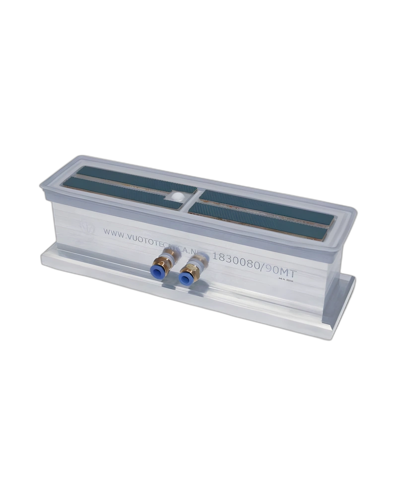 Rectangular vacuum cups with ball valve and self-locking support
